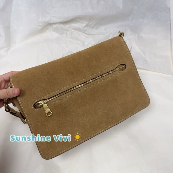 NWT Coach Chain Tabby Shoulder/Hand Suede Chain Tabby Sand CAN13 - Picture 6 of 13